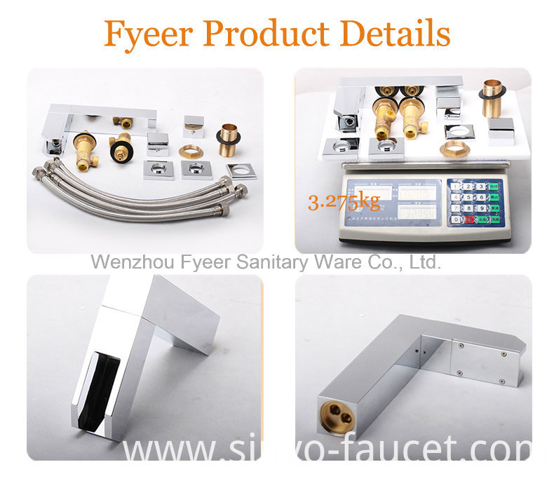 China High Quality Double Handle Brass LED Basin Tap (FD15110F)